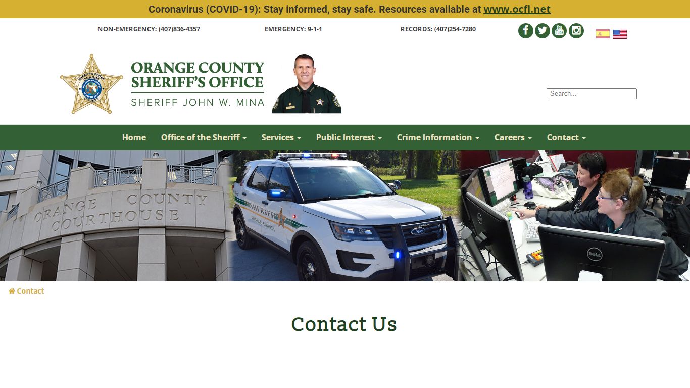 Orange County Sheriff's Office > Contact